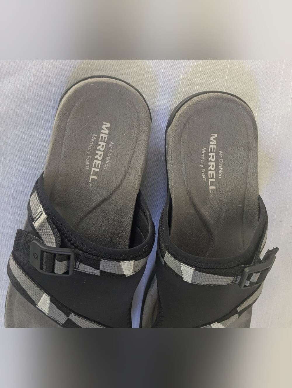 Merrell Men's Black and Gray Slip-On Sandals with Adjustable Strap Sz 8 - Picture 7 of 10